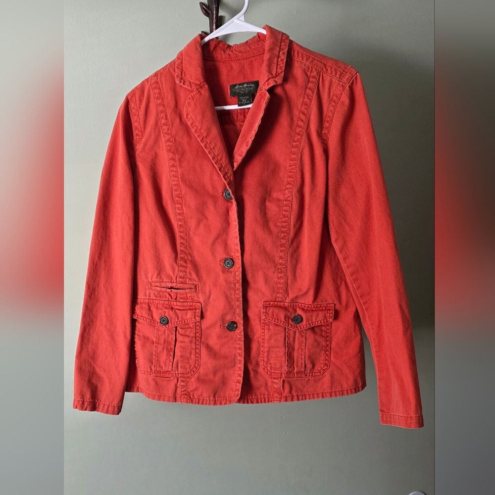 Women’s Coral Eddie Bauer Casual Button-Front Jacket Size L